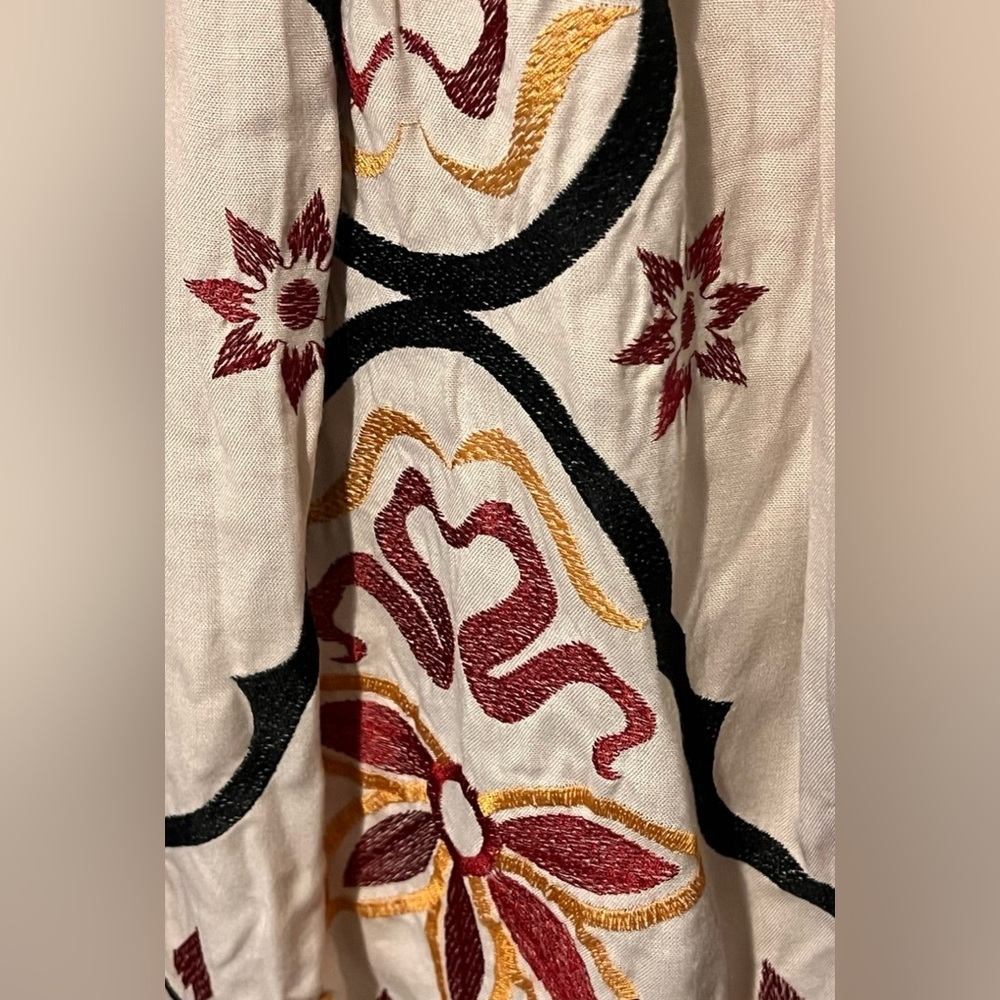 Free People White and Pink Embroidered Mini Dress EUC - Picture 4 of 14